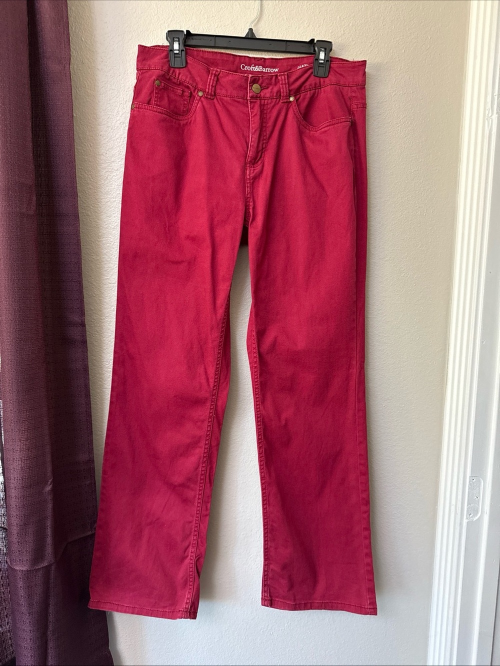 B8/3 Croft & Barrow Red Denim Jeans Size 10